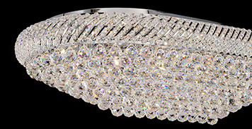 6 Lights Chrome Crystal Ceiling Lights