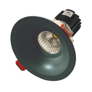 12w MDL-16 LED Downlight with Deep Recessed Frame - Black (40 Beam - 880lm)