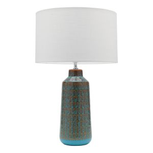 L2-5476 Teal Ceramic Base Table Lamp