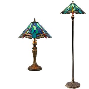 L2-51101 Stained Glass Table and Floor Lamp Range