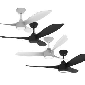 Blast 1220mm (48") ABS 3 Blade DC Ceiling Fan with Remote and optional LED Light