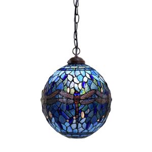 L2-11953 Stained Glass Sphere Pendant Light
