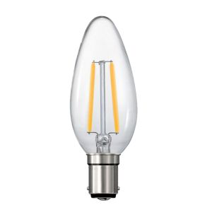 4w C35 Candle LED Filament Lamp - B15 Base