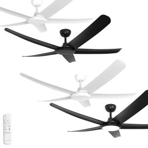 FlatJet 1420mm (56") DC Polymer 5 Blade Ceiling Fan with Remote and optional LED Light