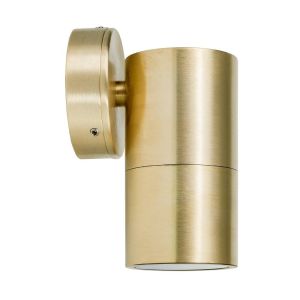 L2U-4760 12v/240v Brass Single Fixed Wall Pillar Light
