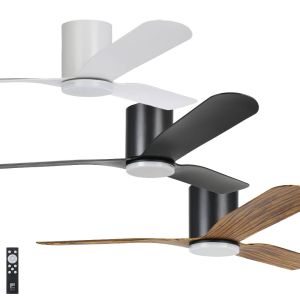 Iluka 1320mm (52") DC ABS 3 Blade Low Profile Ceiling Fan with LED Light & Remote