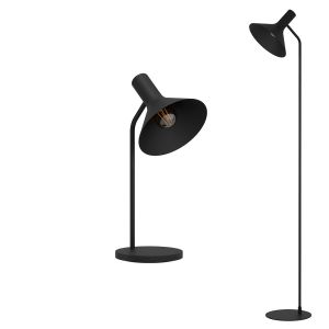 L2-5646 Black Metal Table and Floor Lamp Range