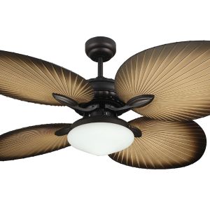 Oasis Palm Leaf Ceiling Fan with Light Kit