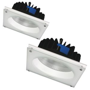 DLS9656 Square Commercial LED Downlight with Dropped Glass Range