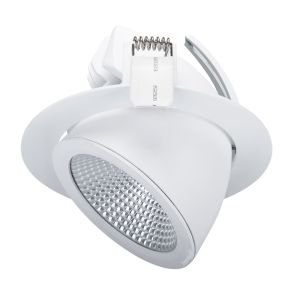 25w Scoop Adjustable Tri-Colour LED Downlight - White (60 Beam - 1950lm)