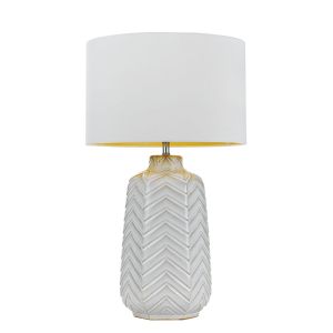 L2-5428 White Ceramic Base Table Lamp