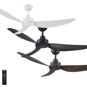Trinity 1420mm (56") DC Polymer 3 Blade Ceiling Fan with Remote and optional LED Light