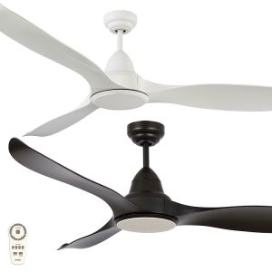 Wave 1320mm ABS 3 Blade DC Ceiling Fan with LED Light and Remote