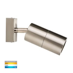 L2U-436 Stainless Steel Single Adjustable 240v Wall Pillar Light