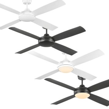 Airnimate 1320mm (52") ABS 4 Blade Ceiling Fan with optional Light