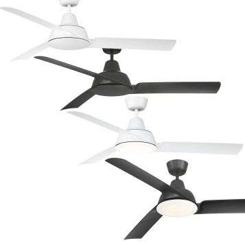 Airventure 1330mm (52") ABS 3 Blade Ceiling Fan with optional LED Light