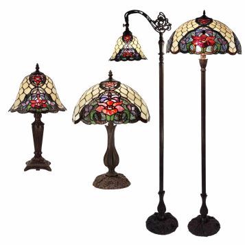 L2-51100 Stained Glass Table and Floor Lamp Range