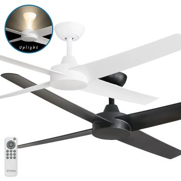 Ambience 1320mm (52") DC Polymer 4 Blade Ceiling Fan with Remote and Uplight
