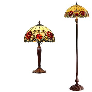 L2-51102 Stained Glass Table and Floor Lamp Range