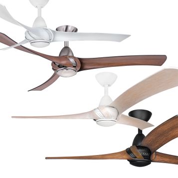 Arumi 1320mm (52") Polymer 3 Blade Ceiling Fan with optional LED Light