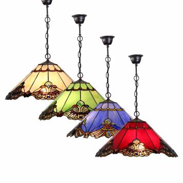 L2-11952 Stained Glass Pendant Light