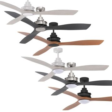 Clarence 1418mm (56") ABS 3 Blade Ceiling Fan with optional LED Light