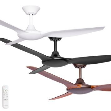 Delta 1320mm (52") DC Polymer 3 Blade Ceiling Fan with Remote and optional LED Light