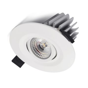 9w White Adjustable LED Downlight - IP65 (60D Beam - 1120lm)
