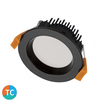10w DL1275 Mini 70mm LED Downlight (120 Degree Beam - 800lm) - Black