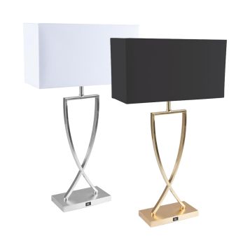L2-51555 Metal Table Lamp with USB Charging