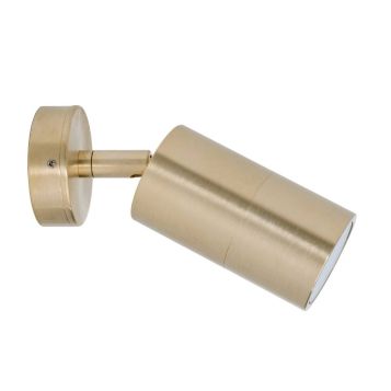 L2U-4760 12v/240v Brass Single Adjustable Wall Pillar Light