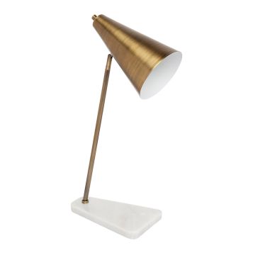 L2-51036 Brass and Marble Task Lamp