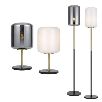 L2-5769 Glass Table and Floor Lamp Range