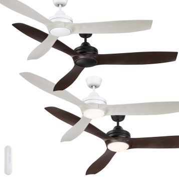 Lora 1520mm (60") DC ABS 3 Blade Ceiling Fan with Remote and optional LED Light