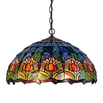 L2-11956 Stained Glass Pendant Light