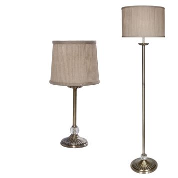 L2-5596 Antique Brass Table and Floor Lamp range