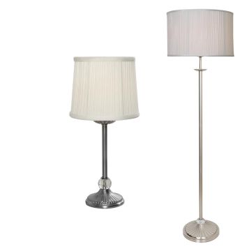 L2-5596 Antique Silver Table and Floor Lamp range