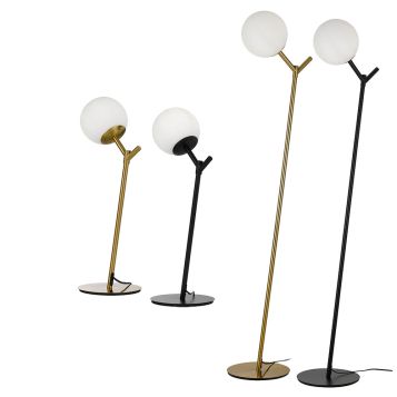 L2-5877 Opal Glass Table and Floor Lamp Range