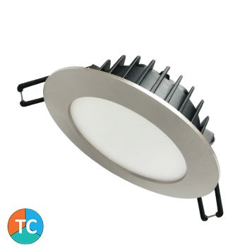 12w DL902 Wide Beam Tri-Colour LED Downlight - Brushed Chrome (120 Degree Beam - 980lm)