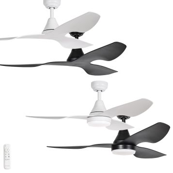 Simplicity 1140mm (45") DC Polymer 3 Blade Ceiling Fan with Remote and optional LED Light