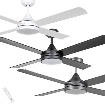 Stradbroke 1220mm (48") DC ABS 4 Blade Ceiling Fan with LED Light & Remote