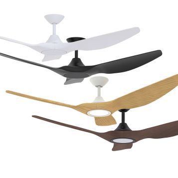Strike 1520mm (60") ABS 3 Blade DC Ceiling Fan with Remote and optional LED Light