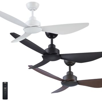 Trinity 1220mm (48") DC Polymer 3 Blade Ceiling Fan with Remote and optional LED Light