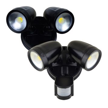 L2U-41160 26w Twin Head Tri-Colour LED Spotlight with Optional Sensor