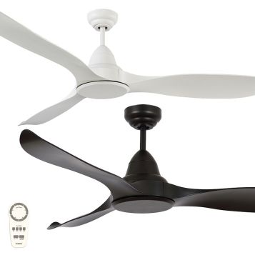 Wave 1320mm ABS 3 Blade DC Ceiling Fan with Remote