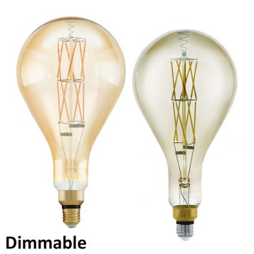 L2U-3175 8w PS160 Decorative LED Filament Lamp - E27 Base