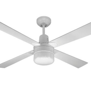 Alpha Ceiling Fan with Clipper Light White