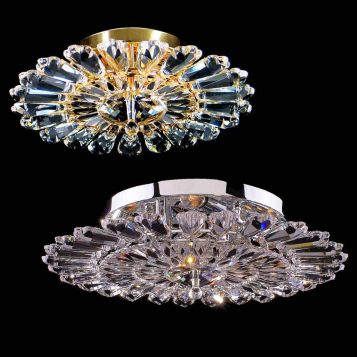 L2-11652 Asfour Crystal Close to Ceiling Light - 3 Sizes