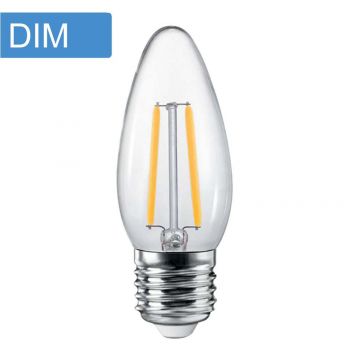 4w C35 Candle Dimmable LED Filament Lamp - E27 Base