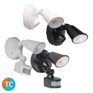 L2U-41231 10w Single Head Tri-Colour LED Spotlight Range with Optional Sensor